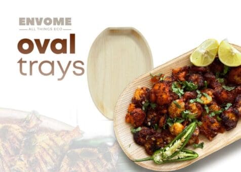 Envome Areca Oval Trays